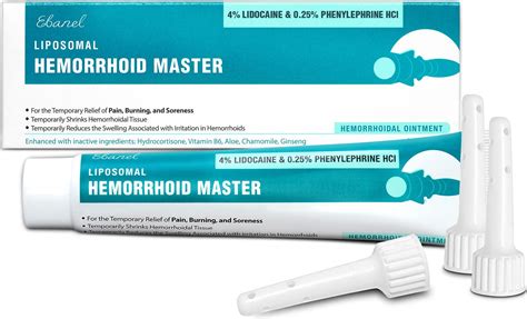 Amazon Ebanel Lidocaine Hemorrhoid Treatment Ointment With