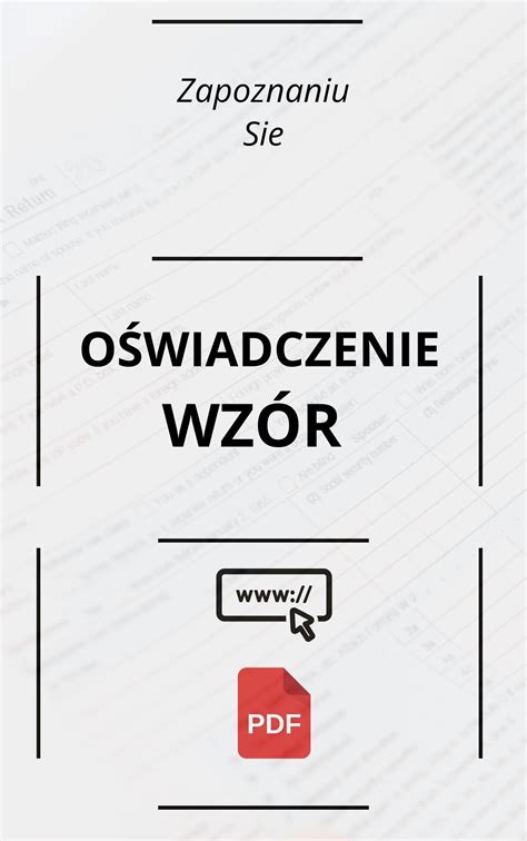 O Wiadczenie O Zapoznaniu Si Wz R Pdf