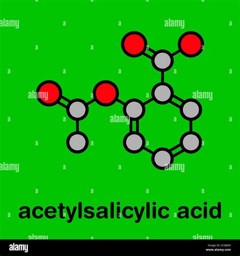 Mol Cula De F Rmaco De Cido Acetilsalic Lico Aspirina F Rmula