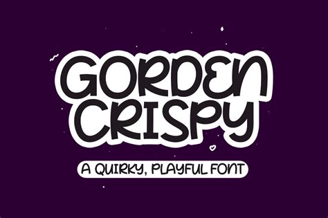 Gorden Crispy Quirky Playful Font Fonts Creative Market