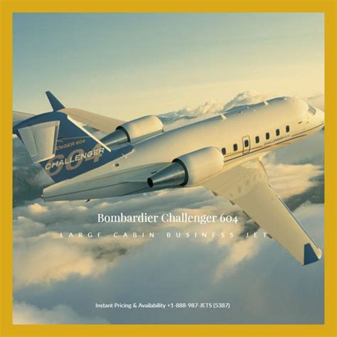 Challenger 604 Charter - Rates & Specifications - Air Charter Advisors