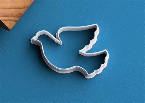 Dove Cookie Cutter Peace Cookie Cutter Peace Dove Silhouette Etsy