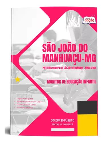 Apostila Completa Monitor De Educação Infantil São João Do Manhuaçu Mg