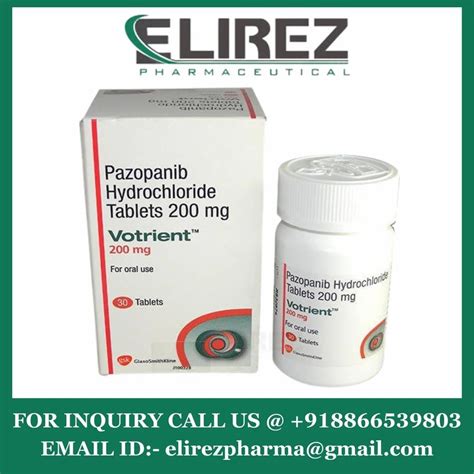 Pazopanib 200 Mg Tablets Votrient 200mg Tablet At Rs 8600 Bottle