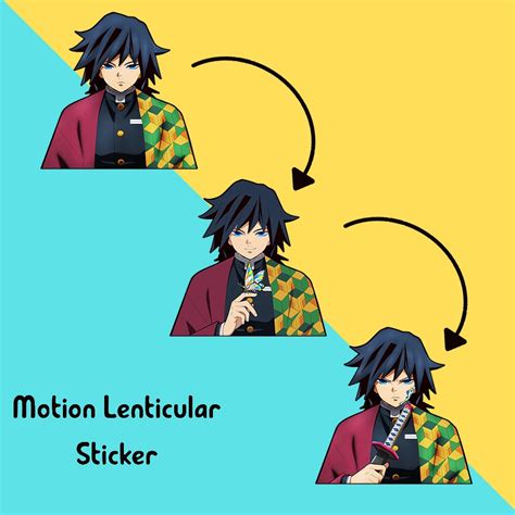 Tomioka Giyuu Motion Sticker Kimetsu No Yaiba Anime Stickers Waterproof