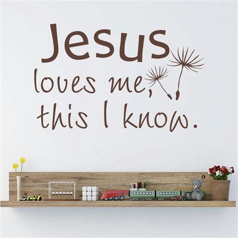 Wall Décor Wall Decals And Murals Vinyl Wall Decal Jesus Loves Me Pe