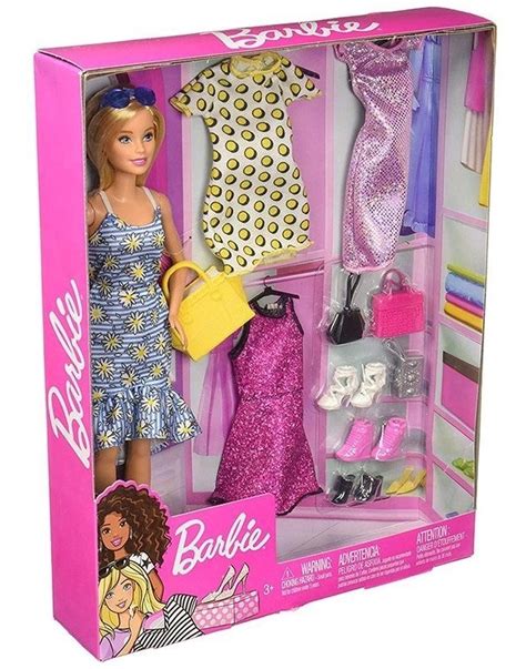 Barbie Mu Eca Y Set De Ropa Vestidos Zapatillas Y Accesorios