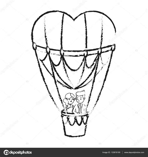 Hot Air Balloon And Heart Design Stock Vector By Jemastock 133816190