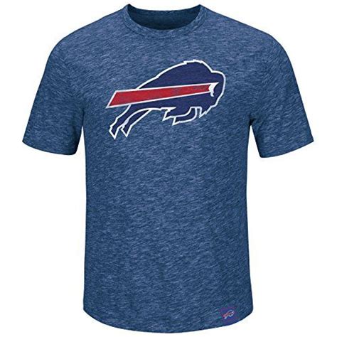 Majestic Buffalo Bills Hyper Logo Heathered Blue T Shirt Blue Tshirt