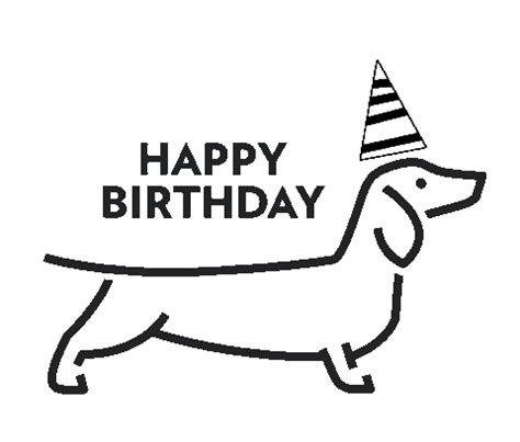 Happy Birthday Dachshund Sticker By Mark Metallwarenfabrik For Ios