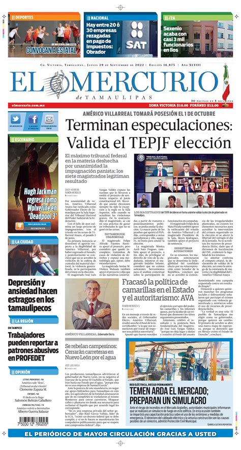 El Mercurio De Tamaulipas 29 De Septiembre De 2022 By El Mercurio De Tamaulipas Online Issuu