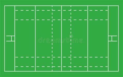 Rugby Field stock vector. Illustration of layout, competition - 18290144