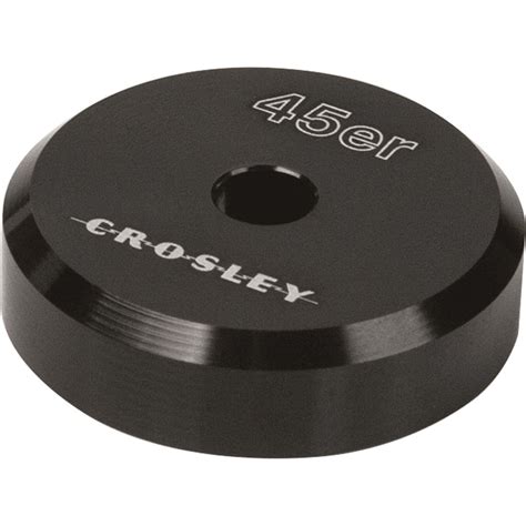 Crosley Radio 45er Aluminum 45 Rpm Adapter Black Cr9100a Bk