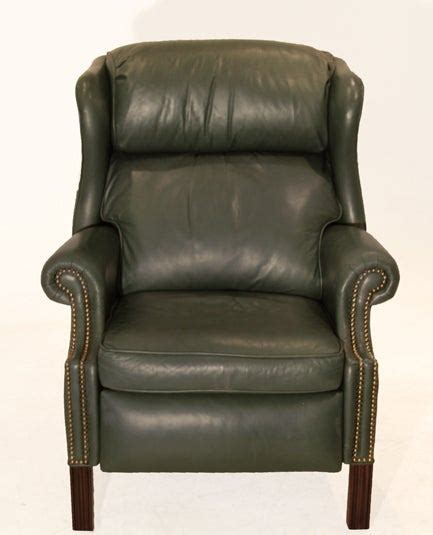 Wingback Chippendale Leather Recliner At 1stdibs Wingback Leather Recliner