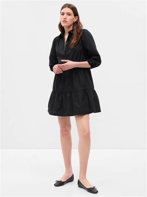 Tiered Mini Shirtdress Gap