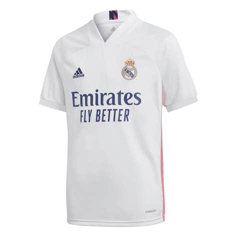 Adidas Real Madrid Home Junior Short Sleeve Jersey 2020 2021 Sport