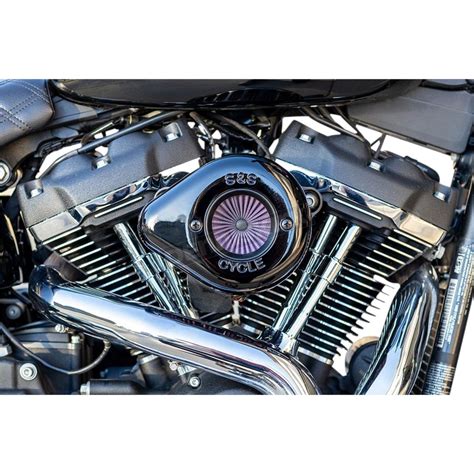 S S Cycle Gloss Black Air Stinger Stealth Air Cleaner Kit W Teardrop