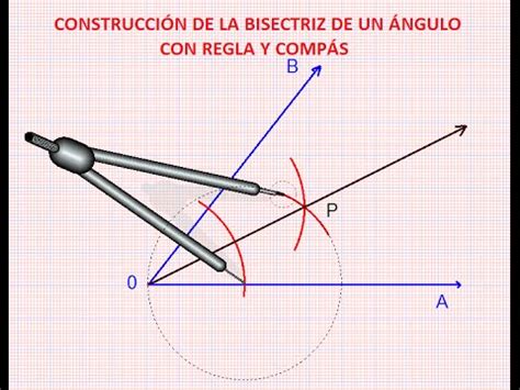 CONSTRUCCIÓN DE LA BISECTRIZ DE UN ANGULO CON REGLA Y COMPÁS YouTube