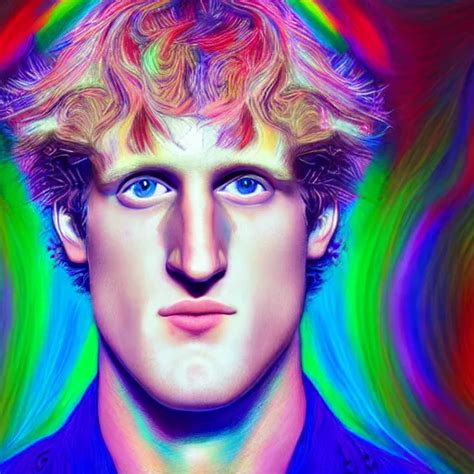 An Extremely Psychedelic Portrait Of Logan Paul Lsd Stable