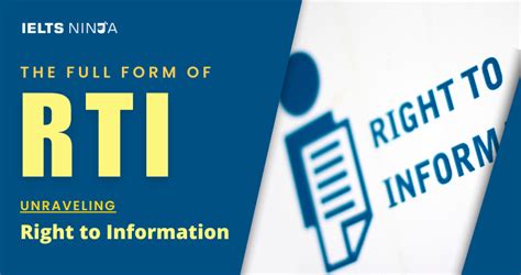 The Full Form Of Rti Unveiling Right To Information