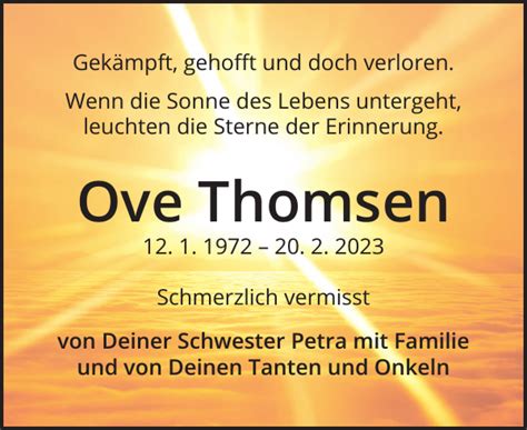 Ove Thomsen Gedenken Husumer Nachrichten