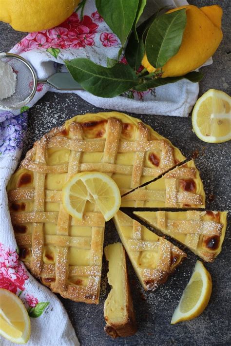 Crostata Della Nonna Con Crema Pasticcera Al Limone Cibo Che Passione