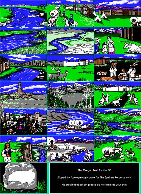 Apple II - Oregon Trail - Locations - The Spriters Resource