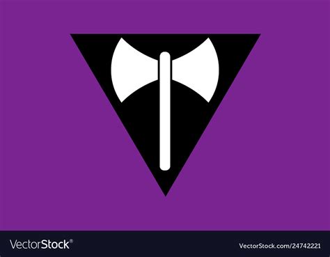 Lesbian Labrys Pride Flag Symbol Lgbt Community Vector Image