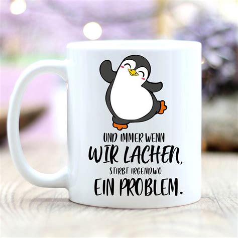 Keramik Tasse Pinguin Wenn Wir Lachen Etsy De Tassen Tasse