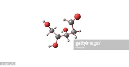 Deoxyribose Molecular Structure Isolated On White Stock Vector ...