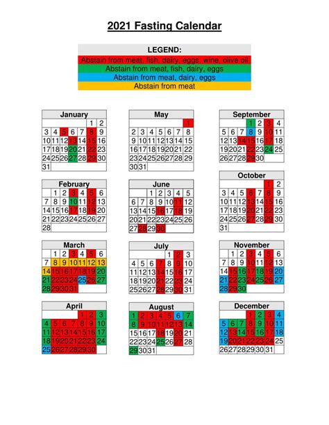 Fasting Calendar Ss Peter And Paul Antiochian Orthodox Church