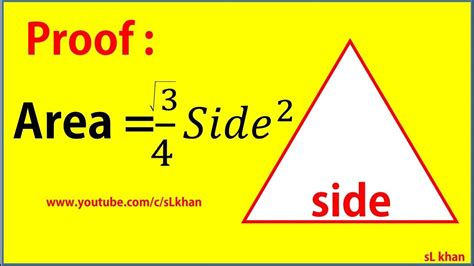 Formula Of An Equilateral Triangle Youtube