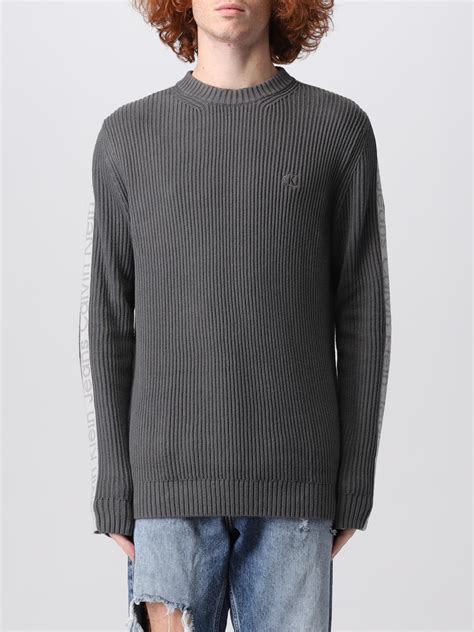 Calvin Klein Jeans Sweater For Man Grey Calvin Klein Jeans Sweater