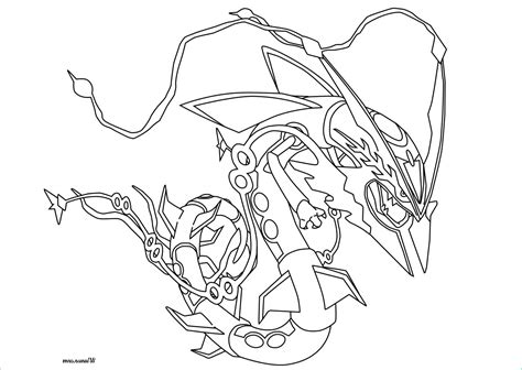 Coloriage Pokemon Mega Bestof Collection Rayquaza Coloriage Méga