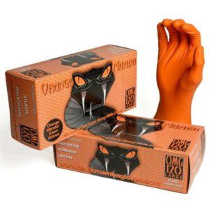 Orange Mamba Nitrile Gloves ochranné rukavice balení 100 ks