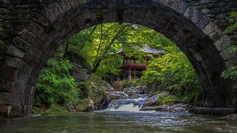 Seungseon Bridge At Seonam Temple In Jogyesan