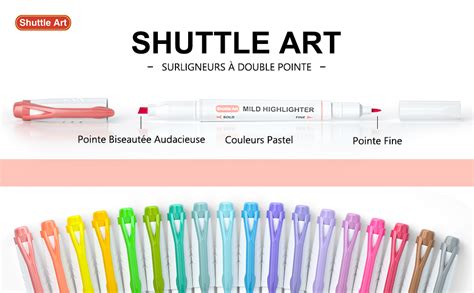 Shuttle Art Surligneur Pastel Surligneurs De Couleur Douce Double