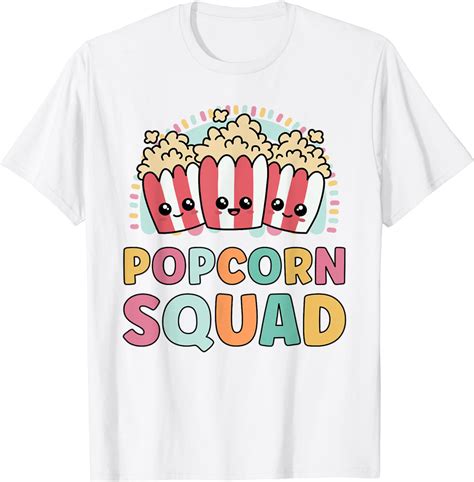 Popcorn Squad Funny Matching For Girls Cinema Movie Night T Shirt