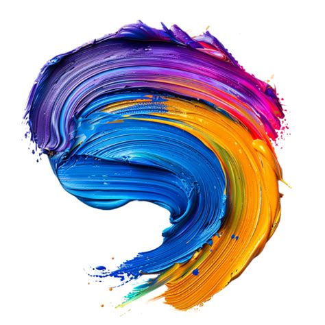 Abstract Colorful Paint Swirl Design 47832133 PNG