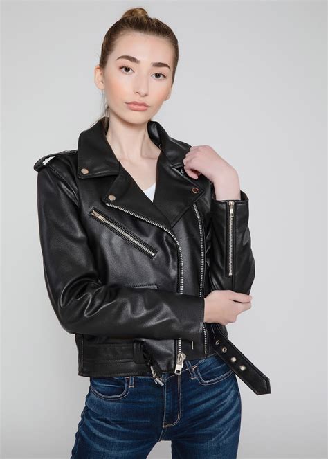 Women Faux Leather Jackets Fad