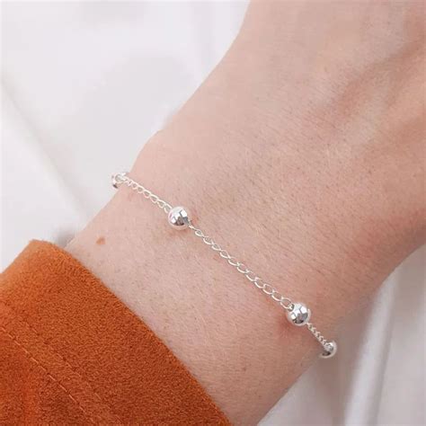 Pulseira Bolinhas Folheada Em Prata Elo Produtos Especiais