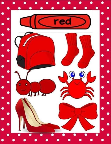 Katarinared Color Preschool Colors Color Activities Color Red