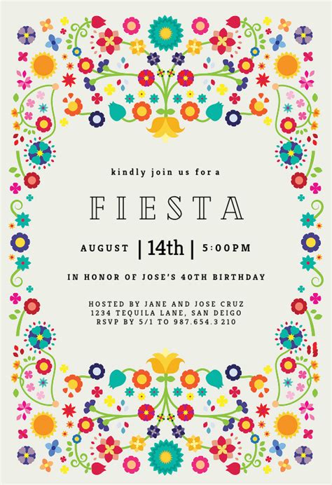 Fiesta Party Invitations Homemade