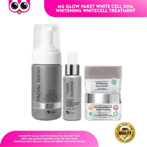 Jual Ms Glow Paket White Cell Dna Whitening Whitecell Treatment