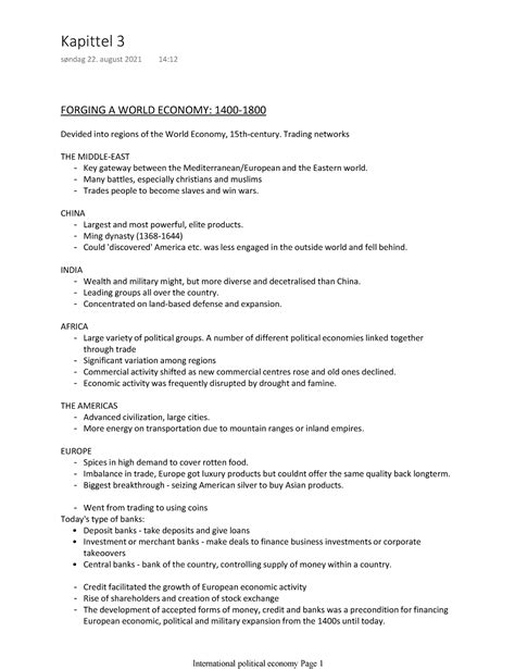 Kapittel 3 Global Political Economy Evolution And Dynamics Forging