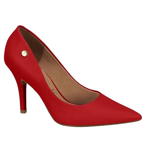 Scarpin Vermelho Da Vizzano - Scarpin Alto Vizzano - Vermelho - Marina Calçados