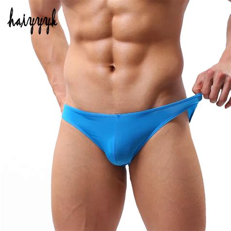 2017 Mens Low Waist Briefs Ice Silk Breathable Sexy Gay Men Underwear