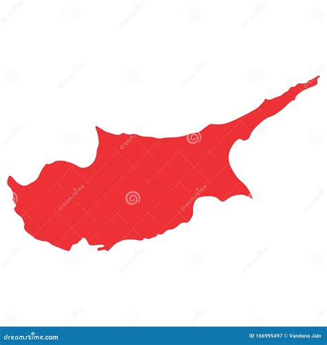 Cyprus Map Of Cyprus Vector Silhouette Stock Vector Illustration Of