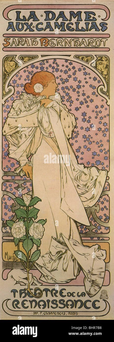 Alphonse Mucha La Dame Aux Cam Lias Sarah Bernhardt Affiche Photo