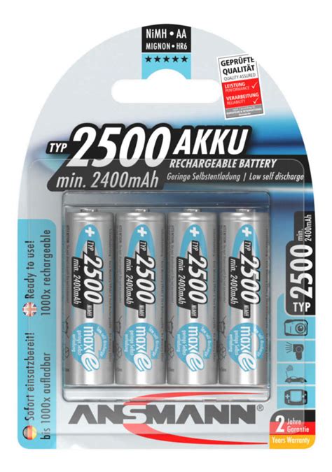 Ansmann Maxe Rechargeable Batteries X Aa Dm Music Ltd